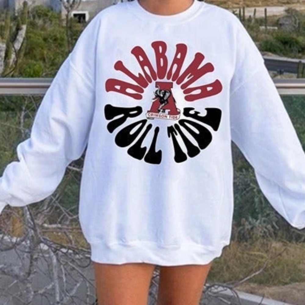 White Alabama Roll Tide Swaetshirt
